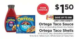 ShopRite Ortega Taco Sauce or Taco Shells offer