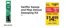 ShopRite Swiffer Sweep and Mop Deluxe Sweeping Kit offer
