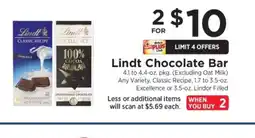 ShopRite Lindt Chocolate Bar offer