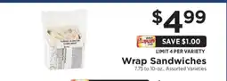 ShopRite Wrap Sandwiches offer