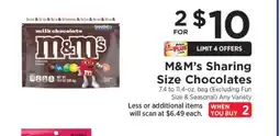 ShopRite M & M' s Sharing Size Chocolates offer