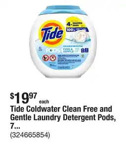 The Home Depot Tide Coldwater Clean Free and Gentle Laundry Detergent Pods, 76-Count offer