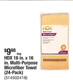 The Home Depot HDX 16 in. x 16 in. Multi-Purpose Microfiber Towel (24-Pack) offer