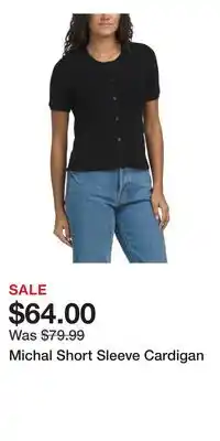 TJ Maxx Michal Short Sleeve Cardigan offer