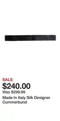 TJ Maxx Made In Italy Silk Designer Cummerbund offer