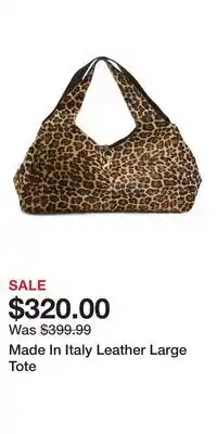 TJ Maxx Made In Italy Leather Large Tote offer