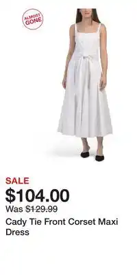 TJ Maxx Cady Tie Front Corset Maxi Dress offer