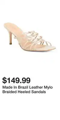 TJ Maxx Made In Brazil Leather Mylo Braided Heeled Sandals offer