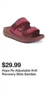 TJ Maxx Hope Rx Adjustable Knit Recovery Slide Sandals offer
