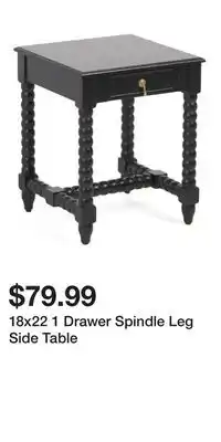 TJ Maxx 18x22 1 Drawer Spindle Leg Side Table offer