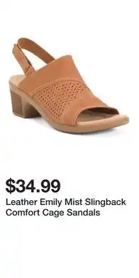 TJ Maxx Leather Emily Mist Slingback Comfort Cage Sandals offer