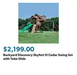 Sam's Club Backyard Discovery Skyfort III Cedar Swing Set with Tube Slide offer