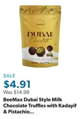 Sam's Club BeeMax Dubai Style Milk Chocolate Truffles with Kadayif & Pistachio Cream, 12 oz offer