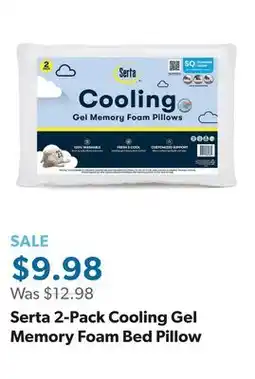 Sam's Club Serta 2-Pack Cooling Gel Memory Foam Bed Pillow offer