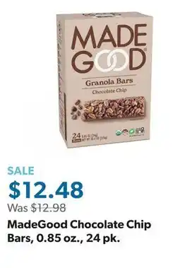 Sam's Club MadeGood Chocolate Chip Bars, 0.85 oz., 24 pk offer