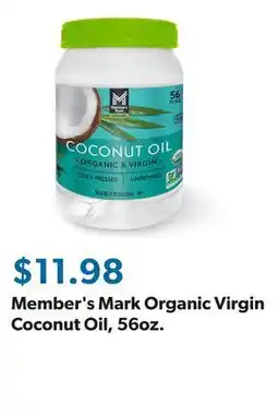 Sam's Club Member's Mark Organic Virgin Coconut Oil, 56oz offer