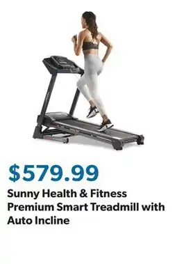 Sam's Club Sunny Health & Fitness Premium Smart Treadmill with Auto Incline offer