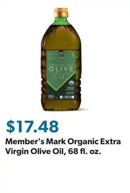 Sam's Club Member's Mark Organic Extra Virgin Olive Oil, 68 fl. oz offer