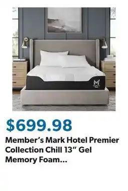 Sam's Club Member's Mark Hotel Premier Collection Chill 13 Gel Memory Foam Mattress offer