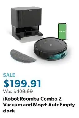 Sam's Club iRobot Roomba Combo 2 Vacuum and Mop+ AutoEmpty dock offer