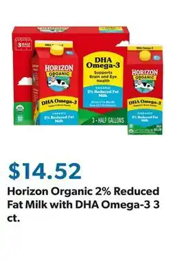 Sam's Club Horizon Organic 2% Reduced Fat Milk with DHA Omega-3 3 ct offer