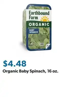 Sam's Club Organic Baby Spinach, 16 oz offer