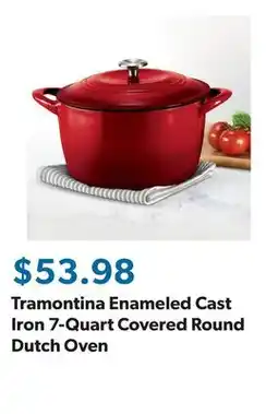 Sam's Club Tramontina Enameled Cast Iron 7-Quart Covered Round Dutch Oven offer