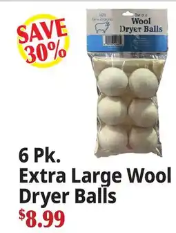Ocean State Job Lot 6 Pk. Extra Large Wool Dryer Balls offer