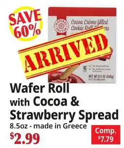 Ocean State Job Lot Wafer Roll with Cocoa & Strawberry Spread offer