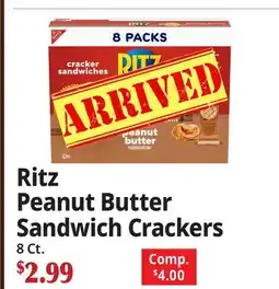 Ocean State Job Lot Ritz Peanut Butter Sandwich Crackers offer