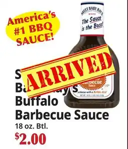 Ocean State Job Lot Sweet Baby Ray's Buffalo Barbecue Sauce offer