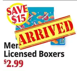 Ocean State Job Lot Men's Licensed Boxers offer