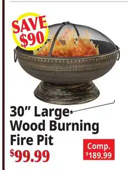 Ocean State Job Lot 30 Large Wood Burning Fire Pit offer