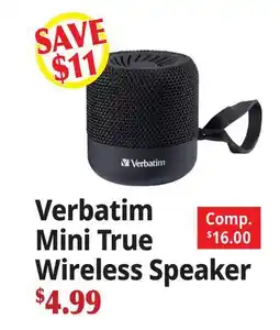Ocean State Job Lot Verbatim Mini True Wireless Speaker offer