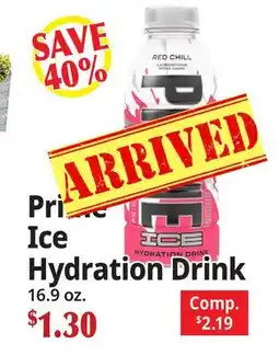 Ocean State Job Lot Prime Ice Hydration Drink offer