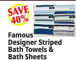 Ocean State Job Lot Famous Designer Striped Bath Towels offer