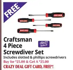 Ocean State Job Lot Craftsman 4 Piece Screwdriver Set offer