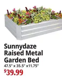 Ocean State Job Lot Sunnydaze Raised Metal Garden Bed offer