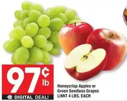 Albertsons Honeycrisp Apples or Green Seedless Grapes offer