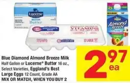 Albertsons Blue Diamond Almond Breeze Milk Half Gallon or Lucerne Butter offer