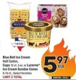 Albertsons Blue Bell Ice Cream offer