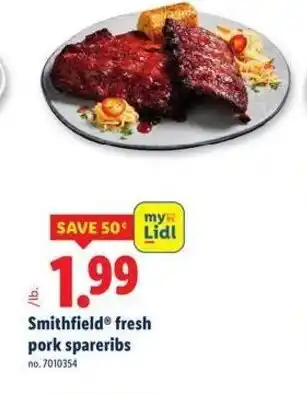Smithfield fresh pork spareribs