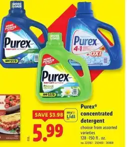 Lidl Purex concentrated detergent offer