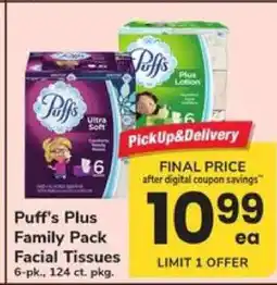 Safeway Puff's Plus Family Pack Facial Tissues offer