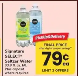 Safeway Signature SELECT Seltzer Water offer