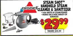 Ollie's STEAM SHOT HANDHELD STEAM CLEANER & SANITIZER offer