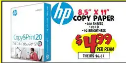 Ollie's 8.5 x 11 COPY PAPER offer