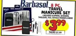Ollie's BARBASOL 8 PC TRAVEL MANICURE SET offer