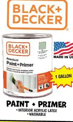Ollie's BLACK + DECKER PAINT + PRIMER SATIN FLAT offer
