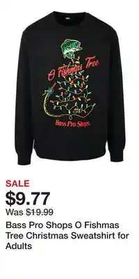 Cabela's Bass Pro Shops O Fishmas Tree Christmas Sweatshirt for Adults offer